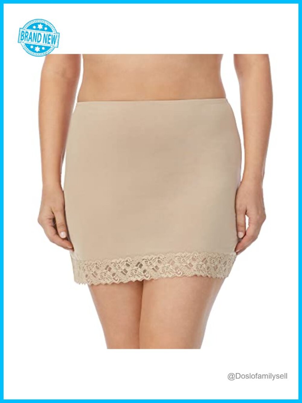 Silky Touch Half Slip Above Knee Anti-Cling 16" Lightweight